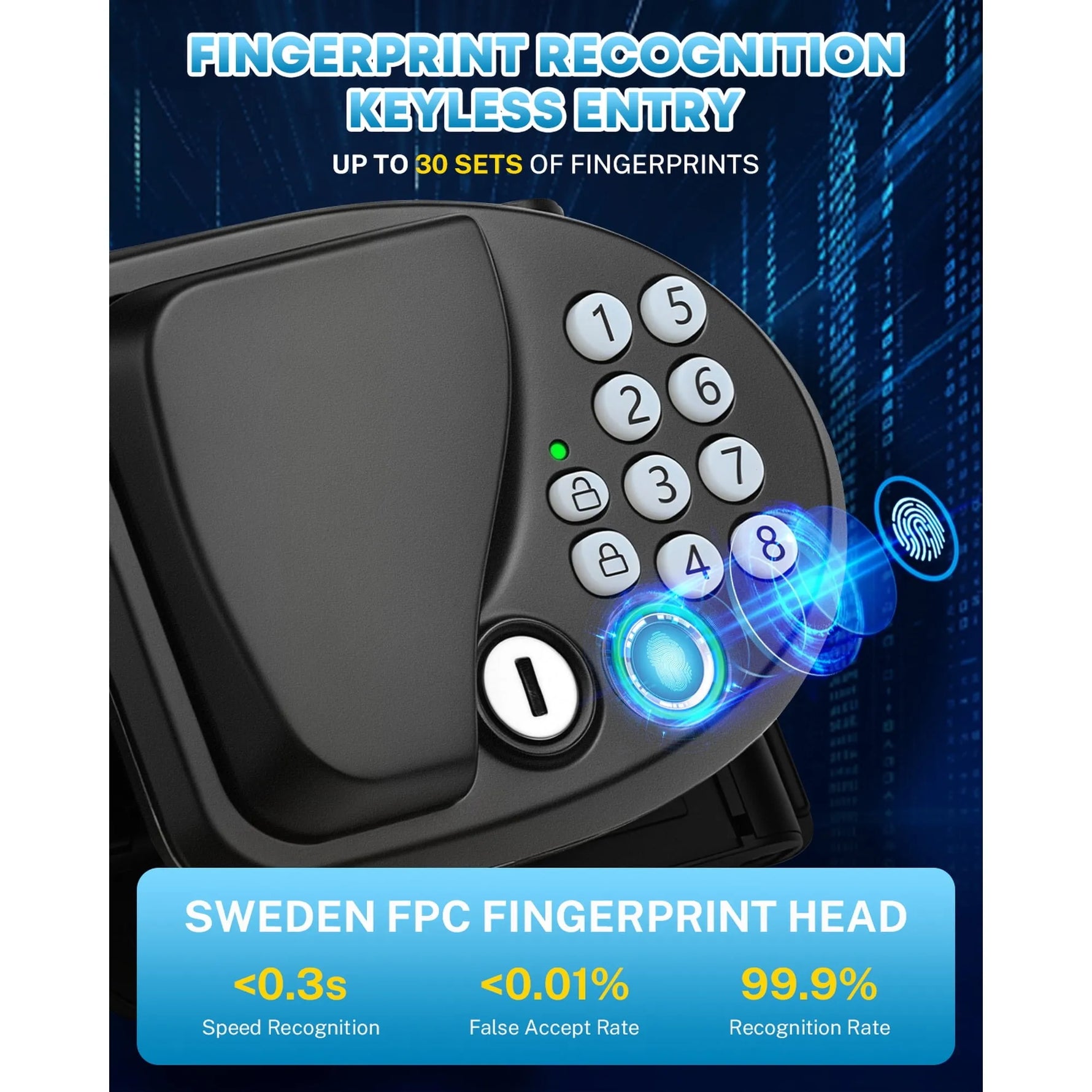 fingerprint recognition keyless entry lock 