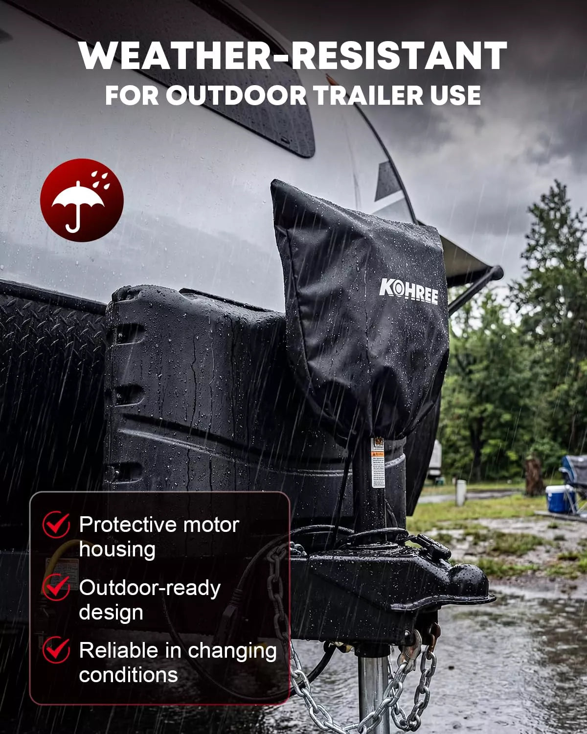 Weather-resistant outdoor trailer jack 
