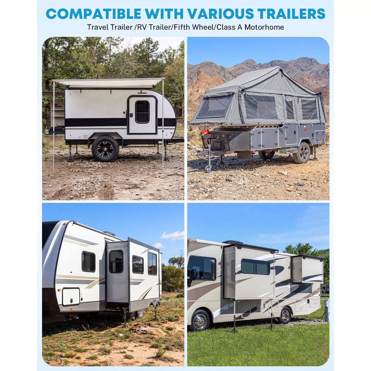 Kohree rv slide out tripod car jack 7500 lbs compatible with various trailers