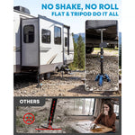 No shake no roll flat tripod jack stankds 7500 lbs