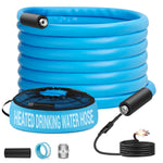 25 ft Kohree heated RV water hose with upgraded PVC construction for cold-weather camping and freshwater hookups.