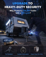 Heavy-duty security trailer hitch locks