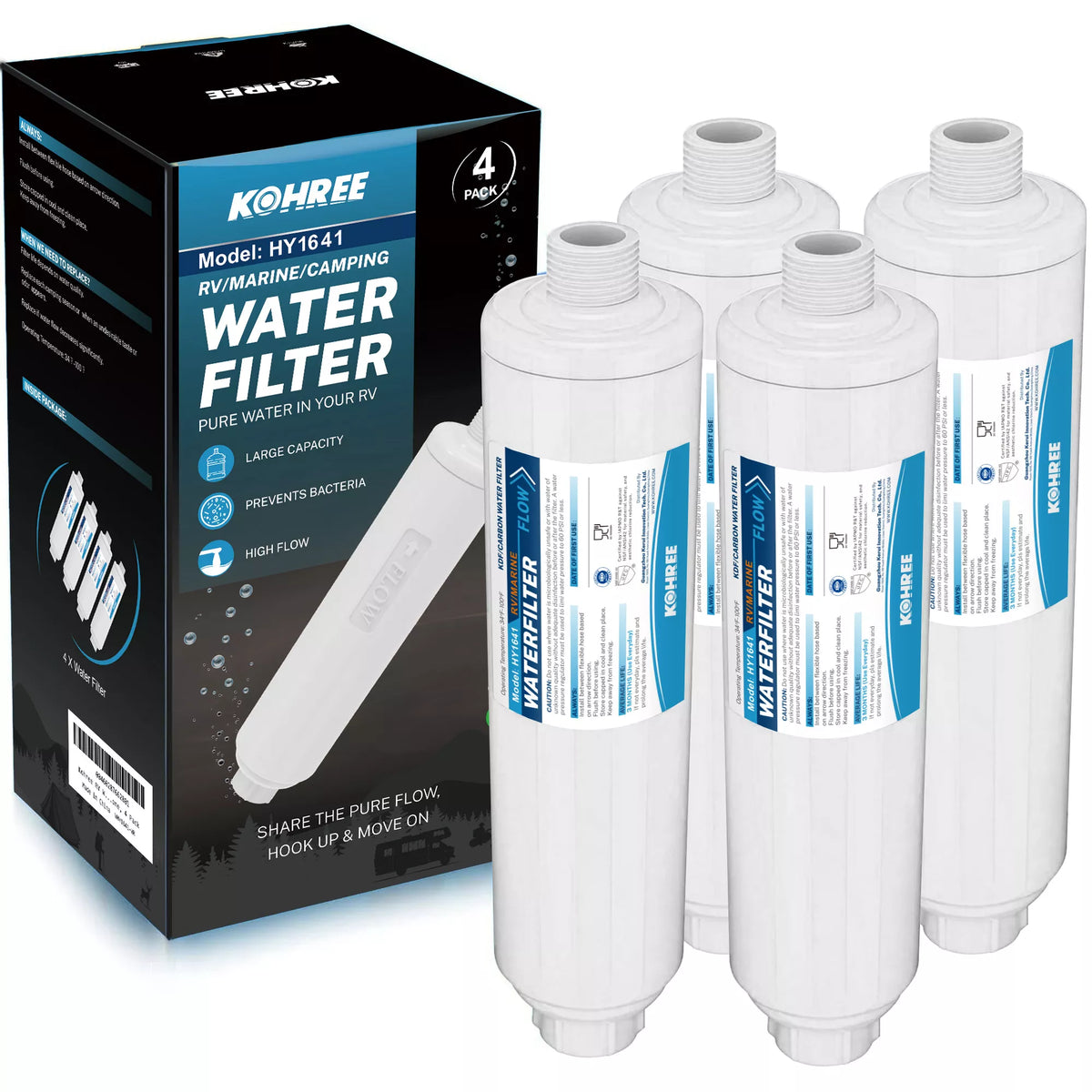 Kohree white water filter for rv trailer