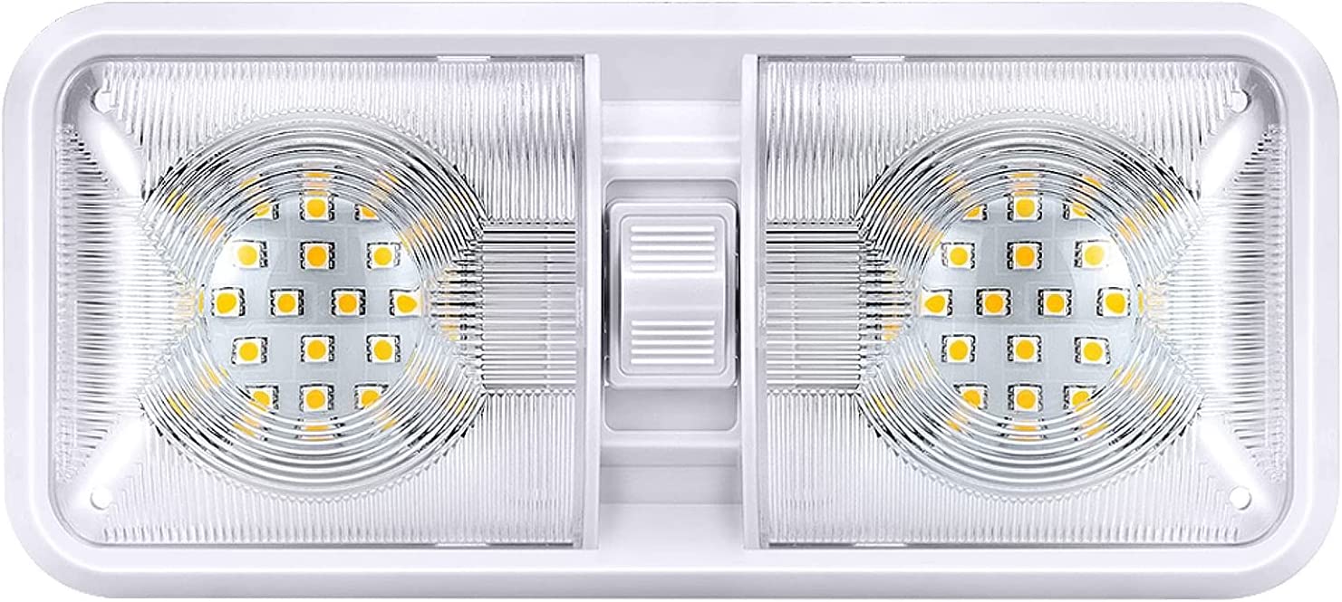 12V LED Doppelkuppelleuchte